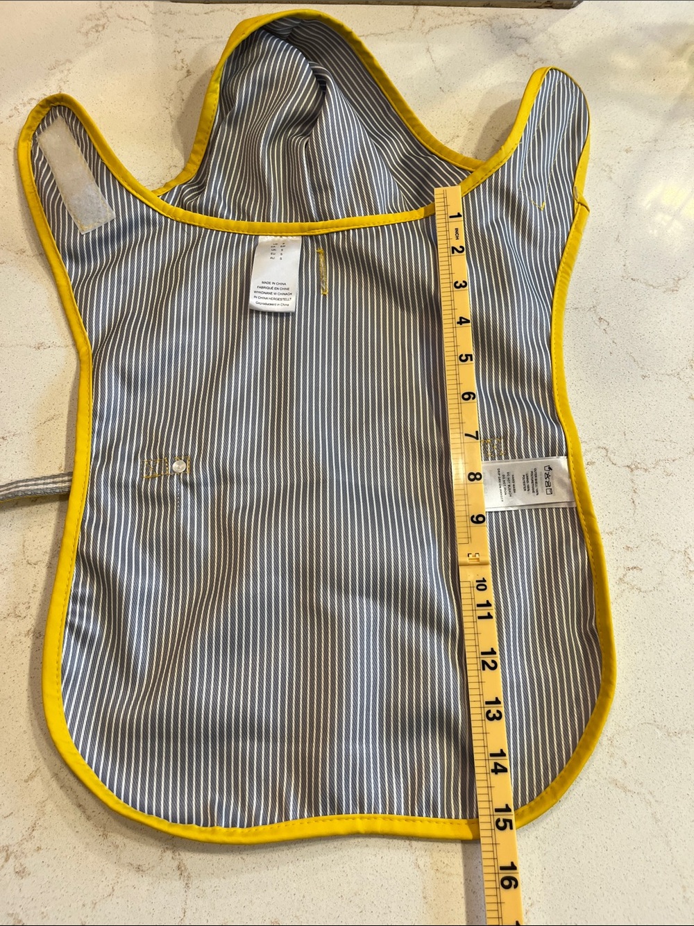 Sydney and Co. London Yellow Waterproof Dog Rain Jacket with Hood - Picture 6 of 6